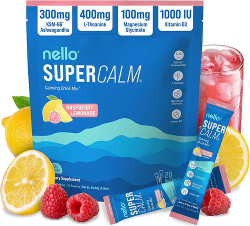 Nello Supercalm Powdered Drink Mix - Raspberry Lemonade
