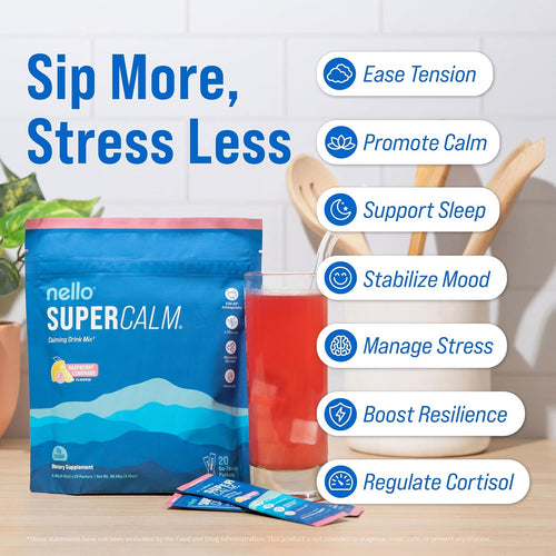 Nello Supercalm Powdered Drink Mix - Raspberry Lemonade