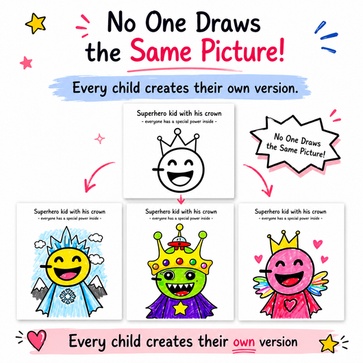 Imagine The Other Half Book Set: An Interactive Drawing & Coloring Book for Ages 3-8 to Complete and Create Half-Drawn Creative Book